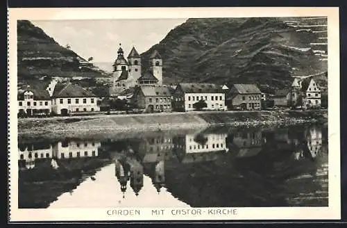 AK Carden, Ort mit Flusslauf und Castor Kirche