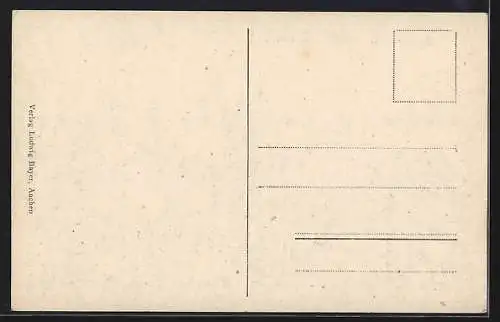AK Aachen, Theater mit Denkmal Kaiser Wilhelm I.