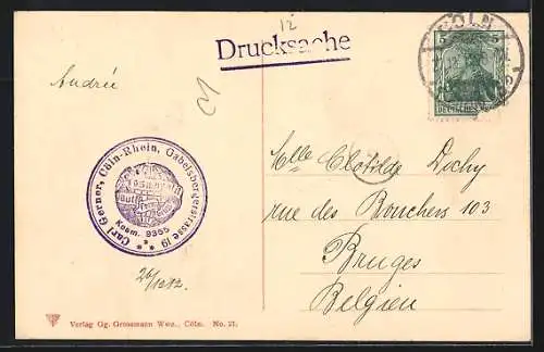 AK Köln a. Rh., Strassenbahn an der Frankenwerft