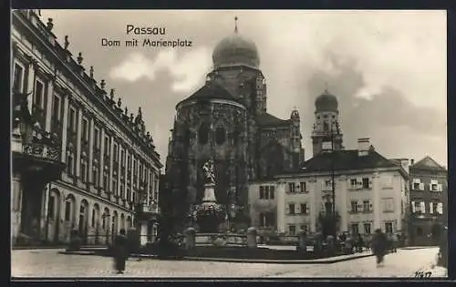 AK Passau, Dom mit Marienplatz