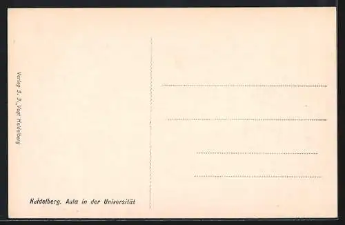 AK Heidelberg, Aula in der Universität, Innenansicht