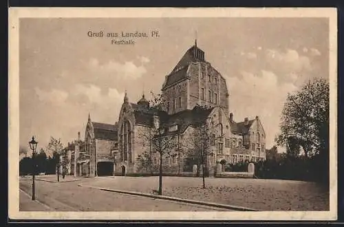 AK Landau / Pfalz, Blick zur Festhalle