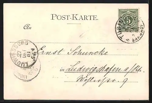 AK Tübingen, Ortsansicht aus der Vogelschau