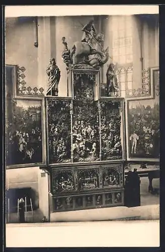 Foto-AK Kalkar, St. Georg-Altar