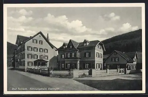 AK Bad Teinach, Strassenansicht mit Hotel Esslingen