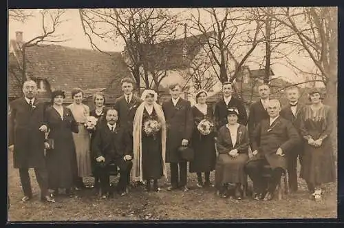 Foto-AK Hohenzollern, Paar bei seiner Hochzeit 1933