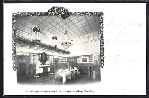 AK Freising, Kaserne, Offiziersspeiseanstalt des k. b. 1. Jägerbataillons, Innenansicht