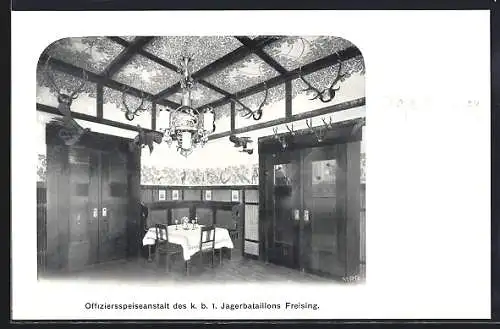 AK Freising, Kaserne, Offiziersspeiseanstalt des k. b. 1. Jägerbataillons, Innenansicht