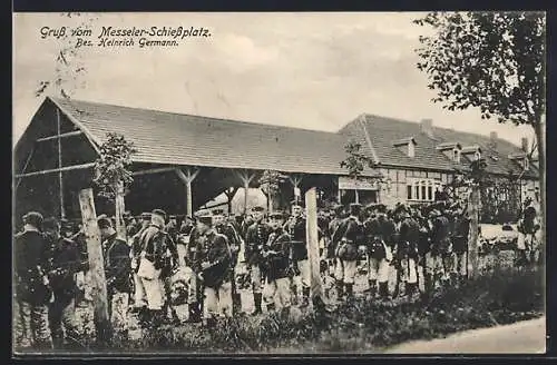 AK Messel, Soldaten auf dem Schiessplatz