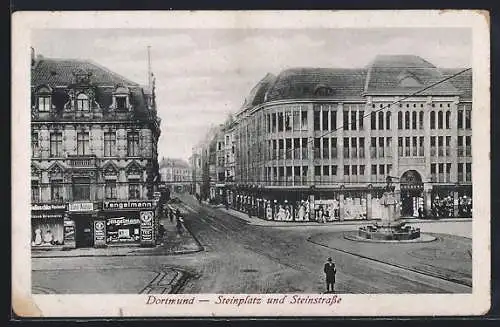 AK Dortmund, Steinplatz u. Steinstrasse