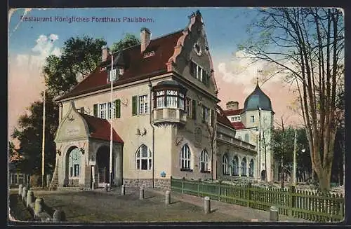 AK Berlin-Grunewald, Restaurant Königliches Forsthaus Paulsborn, Inh. Ludwig Vogel