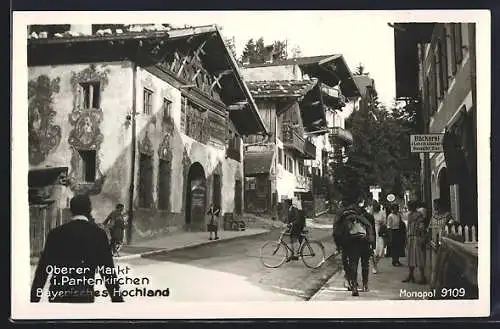 AK Partenkirchen, Strassenpartie Oberer Markt