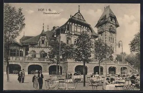 AK Hof i. B., Gasthaus Theresienstein