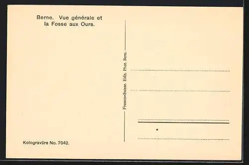 AK Bern, Totalansicht mit Bärengraben