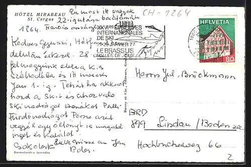 AK St. Cergue, Hotel Mirabeau