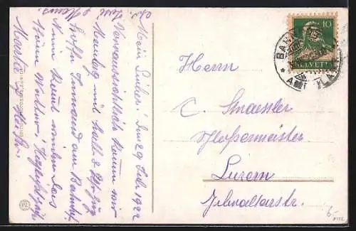 AK Thun, Totalansicht mit Fluss und Wehr