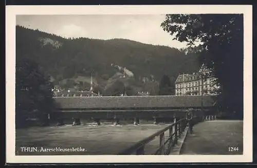 AK Thun, Partie an der Aareschleusenbrücke