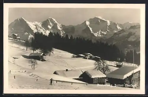 AK Beatenberg /Berner Oberland, Ortspartie im Winter