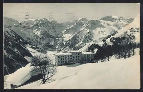 AK Braunwald /Glarnerland, Grand Hotel Braunwald gegen den Todi