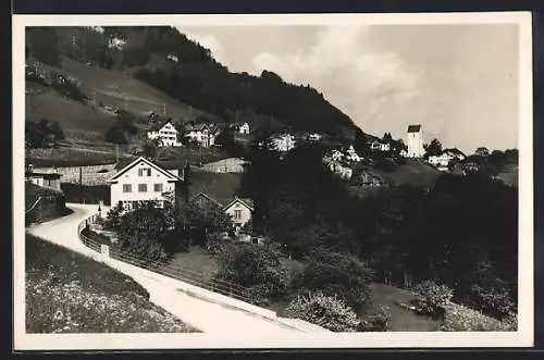 AK Obstalden am Walensee, Teilansicht mit Strassenpartie