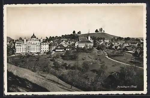 AK Menzingen /Zug, Teilansicht mit Kirche