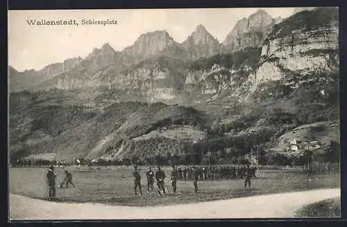 AK Wallenstadt, Soldaten auf dem Schiessplatz