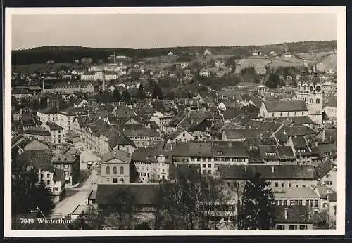 AK Winterthur, Teilansicht mit Strassenpartie