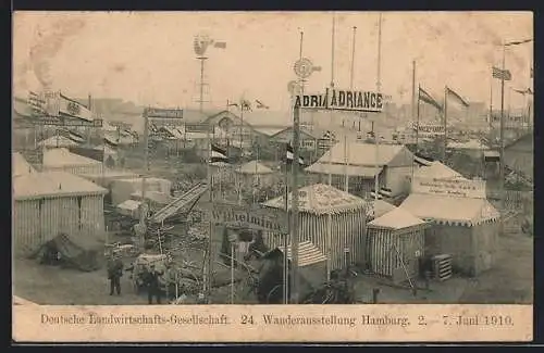 AK Hamburg, 24. Wanderausstellung der DLG 1910, Ausstellungsgelände