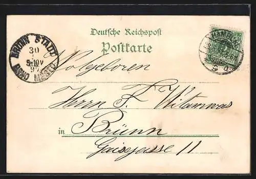Lithographie Hamburg, Allgemeine Gartenbau-Ausstellung 1897
