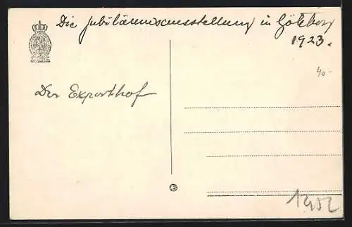 AK Göteborg, Jubileumsutställningen 1923, Exportgarden