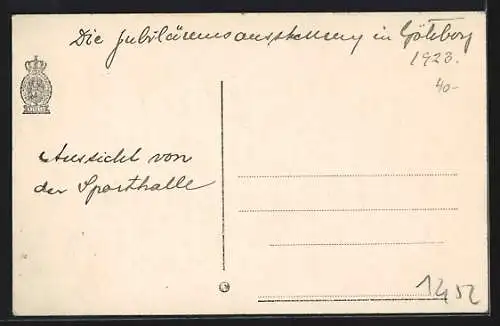 AK Göteborg, Jubileumsutställningen 1923, Frandrottshallen