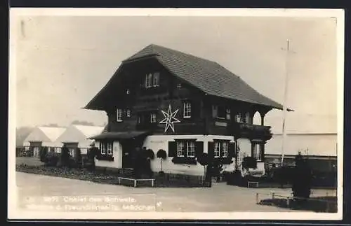 AK Bern, Schweizerische Ausstellung für Frauenarbeit 1928, Chalet des Schweiz. Vereins d. Freundinnen junger Mädchen