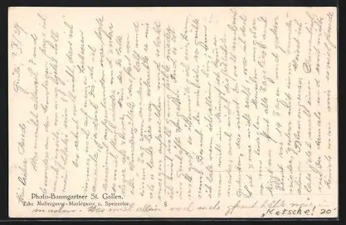 AK St. Gallen, Ausstellungs-Festzug 1927, Kutsche