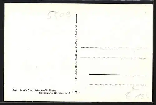 AK Thalfang, Ortsansicht mit Kriegerdenkmal