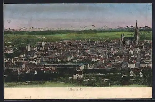 Luna-AK Ulm a. D., Teilansicht mit Kirche