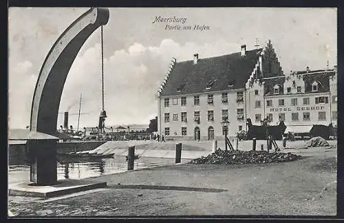 AK Meersburg, Partie am Hafen