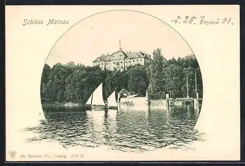 AK Mainau, Schloss Mainau mit Segelbooten