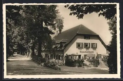 AK Insel Mainau, Strassenpartie am Gasthaus Schwedenschenke