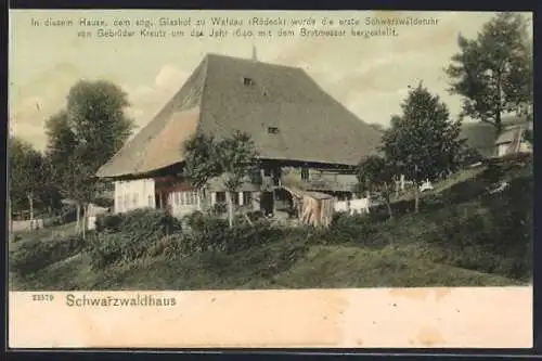 AK Waldau / Rödeck, Schwarzwaldhaus