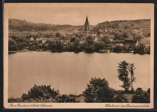 AK Bad Buckow /Märk. Schweiz, Blick von der Ferdinandshöhe mit Kirche