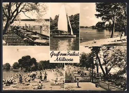 AK Müllrose, Cafe, Freibad, Segelboot