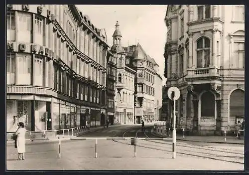 AK Halle /Saale, Ansicht der Gr. Ulrichstrasse mit Gebäudeansichten