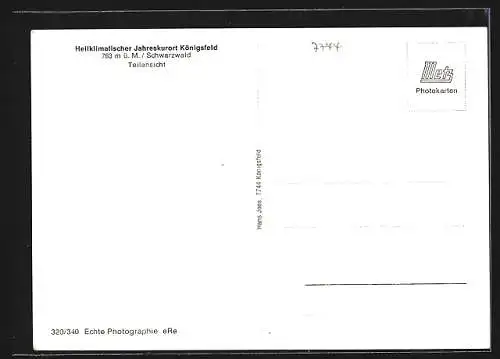 AK Königsfeld /Schwarzwald, Teilansicht mit Strassenpartie