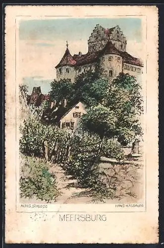 Künstler-AK Meersburg, Altes Schloss