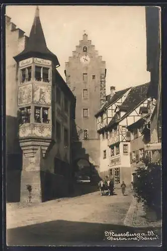 AK Meersburg, Partie am Obertor mit Gasthaus Zum Bären