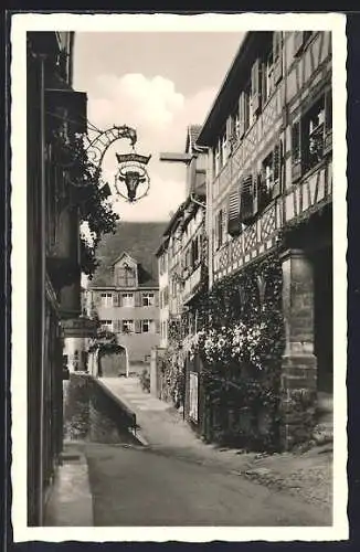 AK Meersburg /Bodensee, Steigstrasse mit Bäckerei Braun