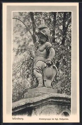 AK Würzburg, Kindergruppe im Königlichen Hofgarten