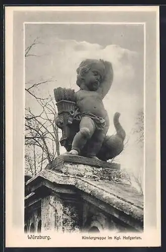 AK Würzburg, Kindergruppe im Königlichen Hofgarten