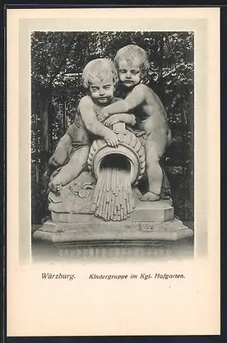 AK Würzburg, Kindergruppe im Königlichen Hofgarten