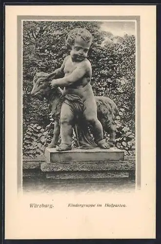 AK Würzburg, Kindergruppe im Königlichen Hofgarten